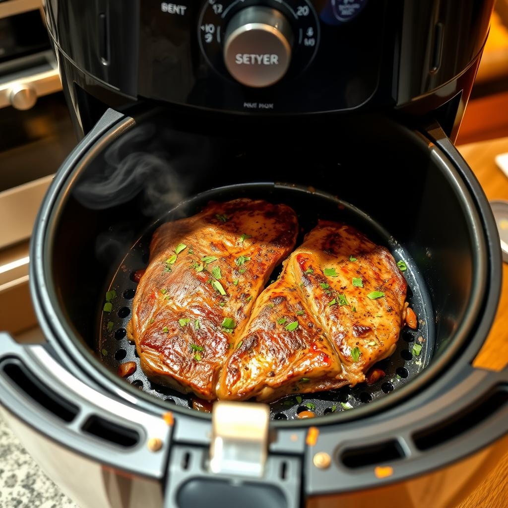 Air Fryer Flank Steak Cooking