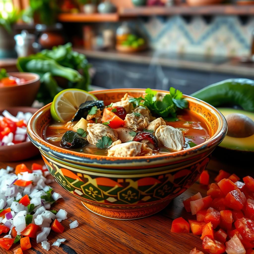 Chicken Poblano Soup Mexican Cuisine