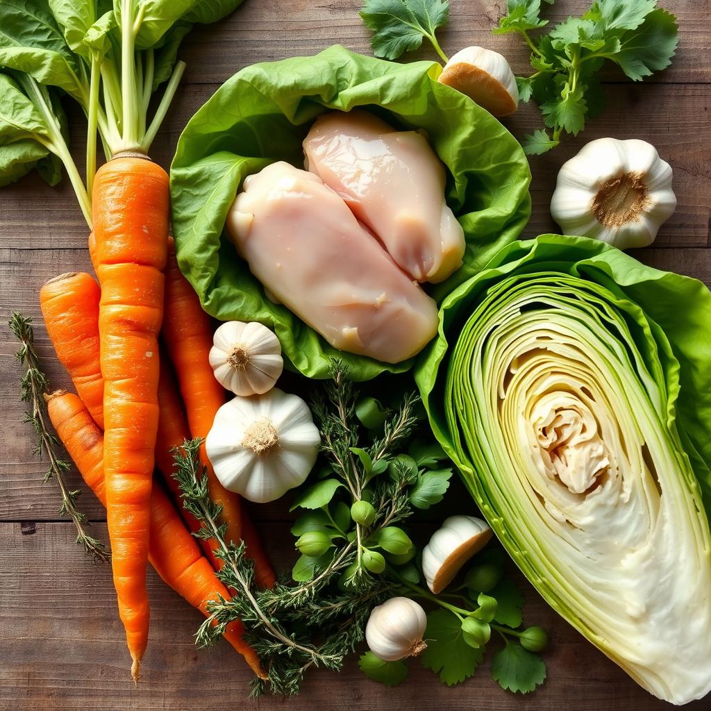 Chicken and Cabbage Soup Ingredients