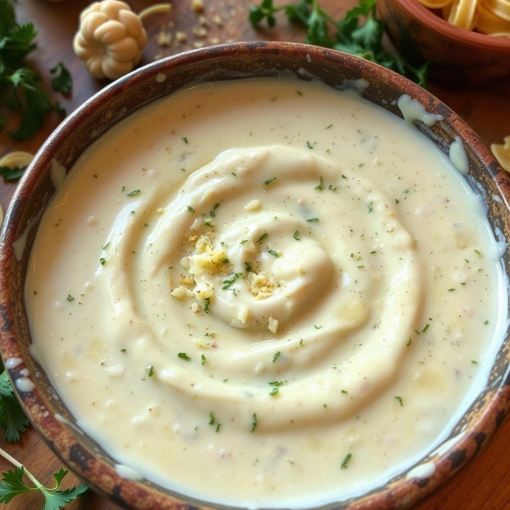 Creamy garlic parmesan sauce