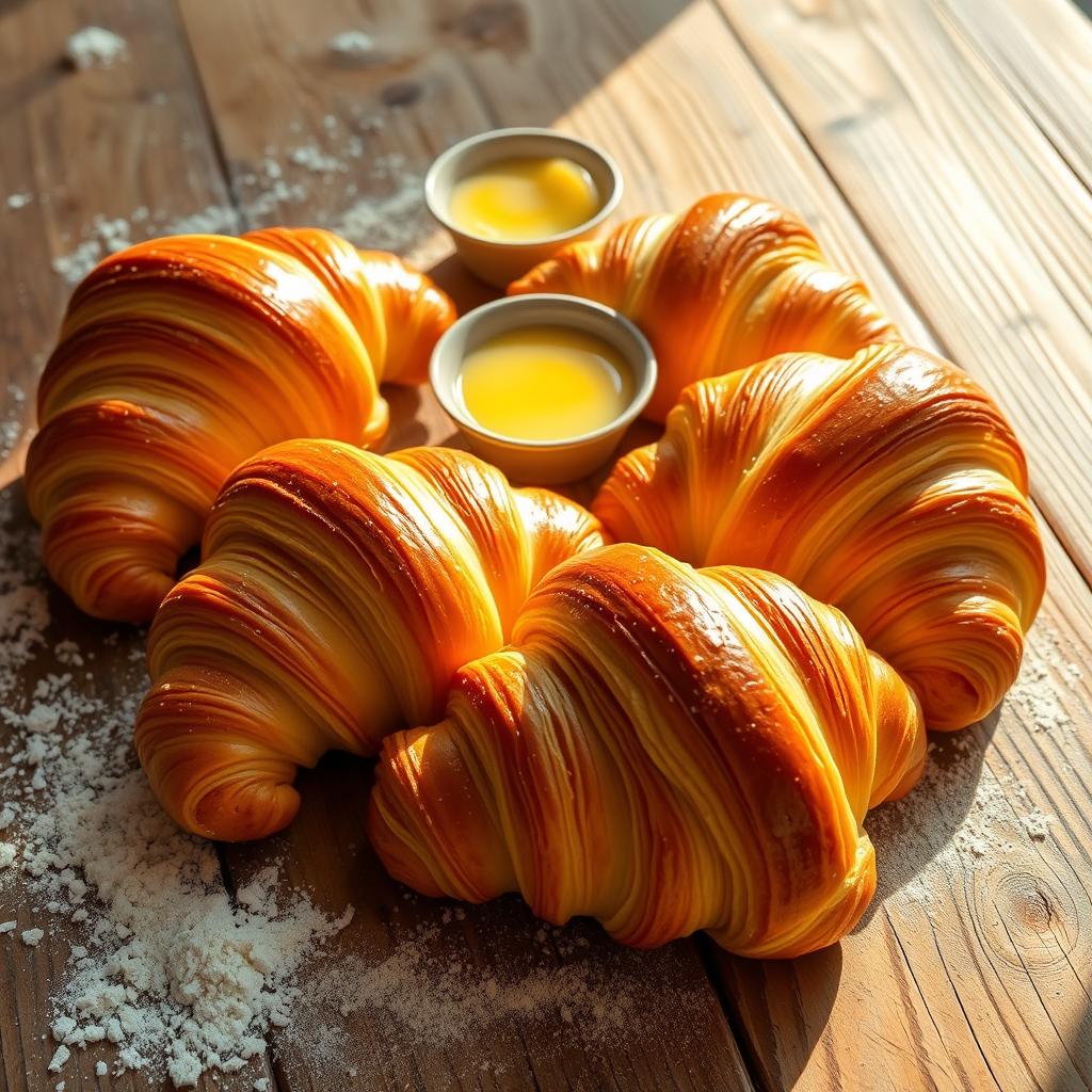 Fresh Buttery Croissants for Toasting