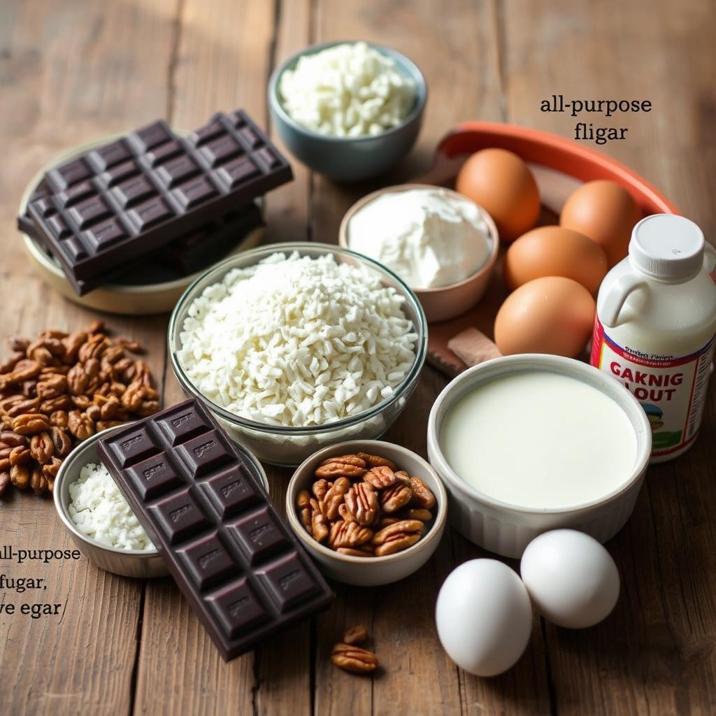 German Chocolate Cake Ingredients