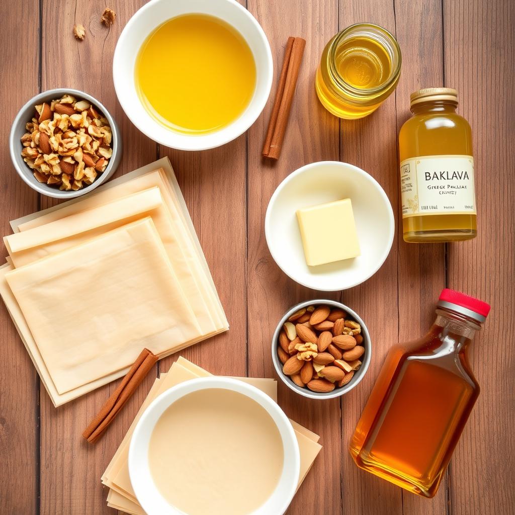 Greek Baklava Ingredients