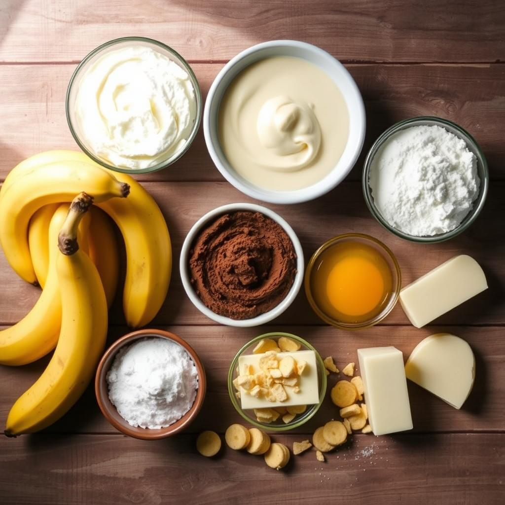 Ingredients for Banana Pudding Brownies