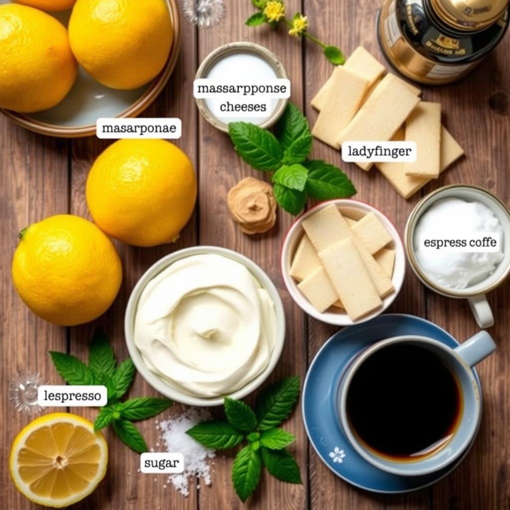 Lemon Tiramisu Ingredients