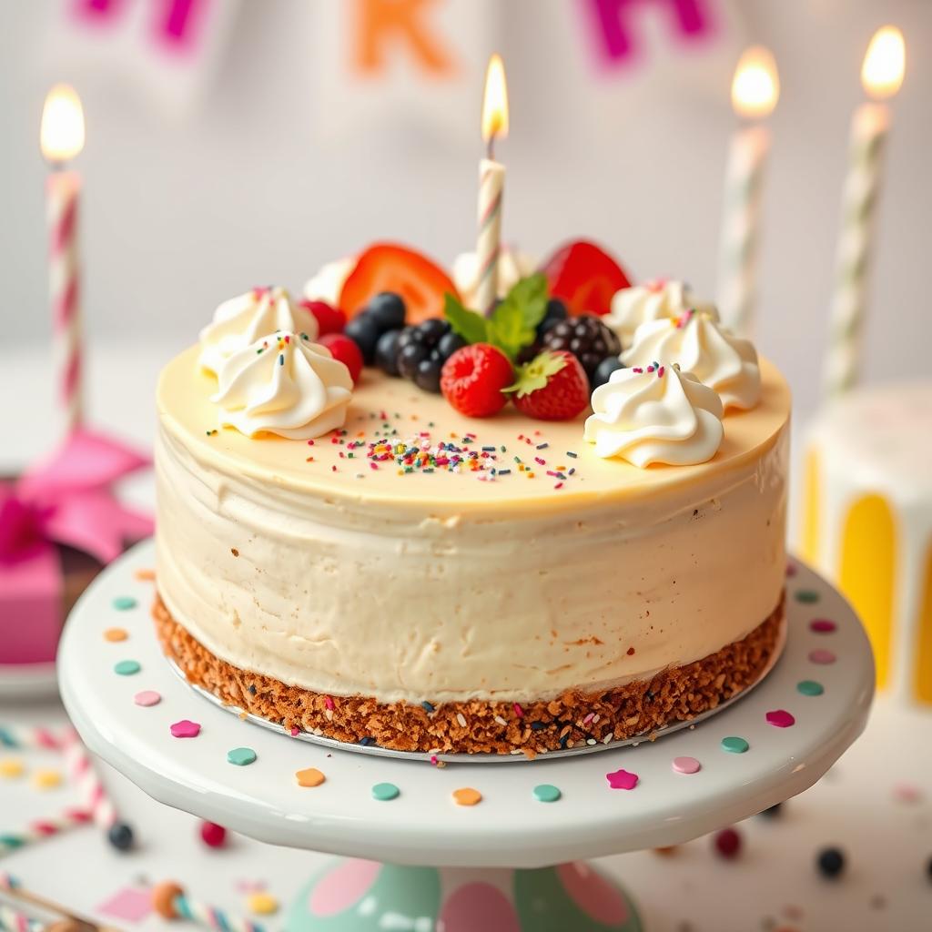 cheesecake birthday cake