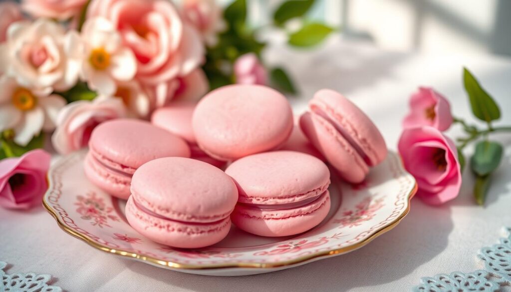 pink macarons