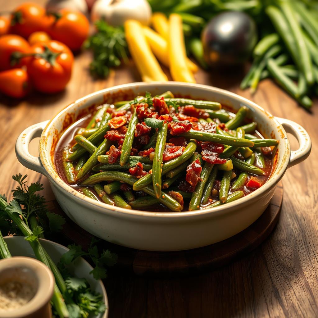 smothered green beans