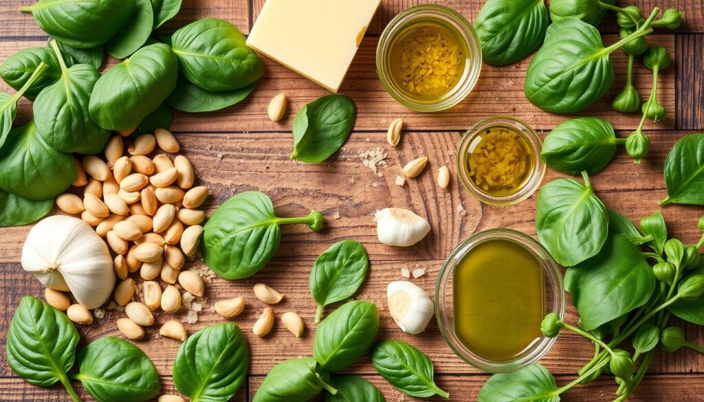 spinach pesto ingredients