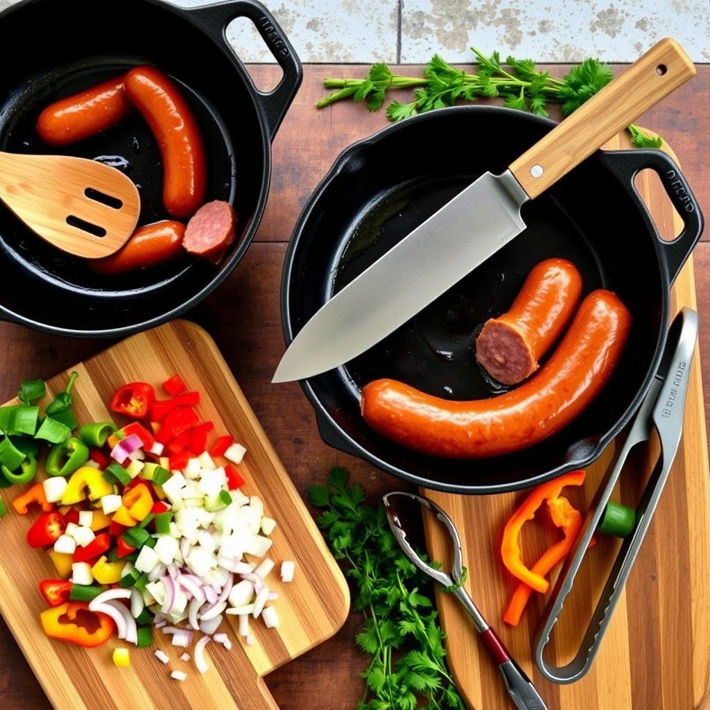 Andouille Sausage Cooking Tools