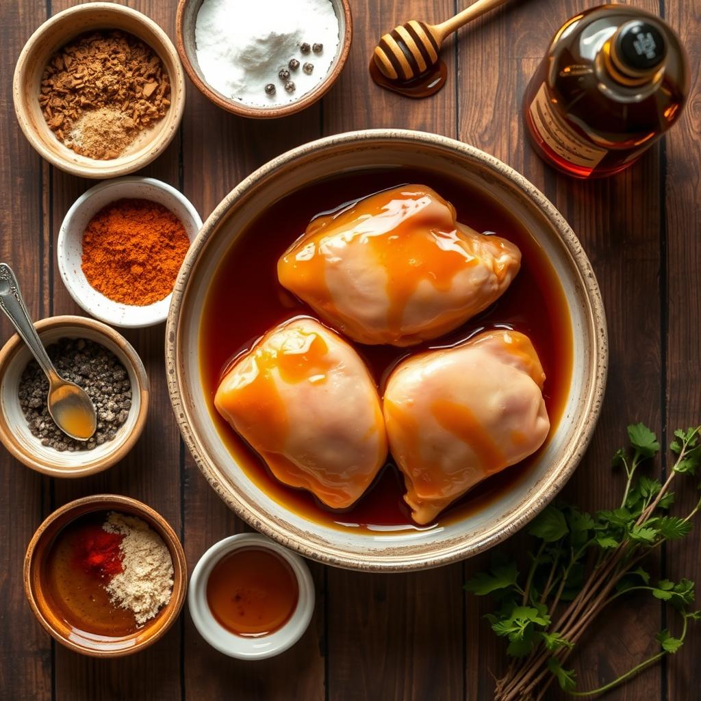 Bourbon BBQ Chicken Preparation