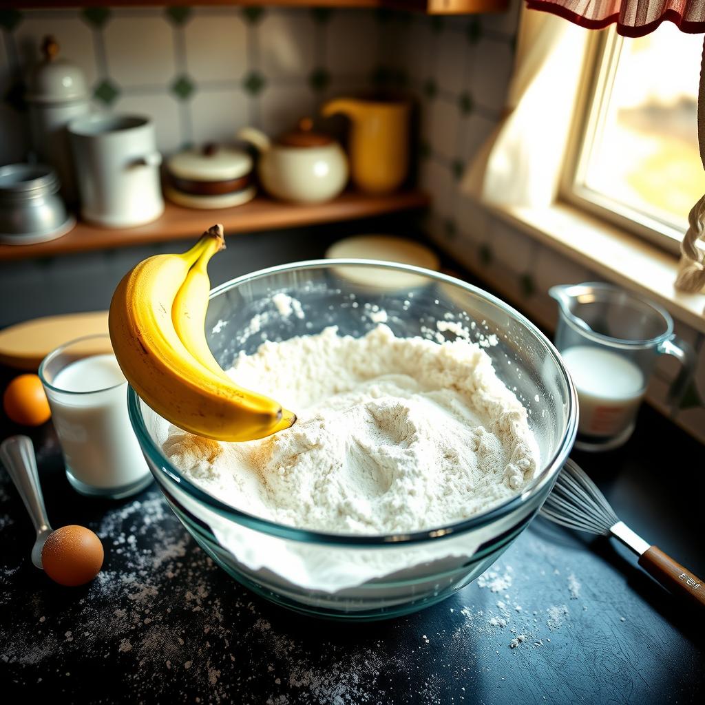 Cake Mix Banana Bread Preparation