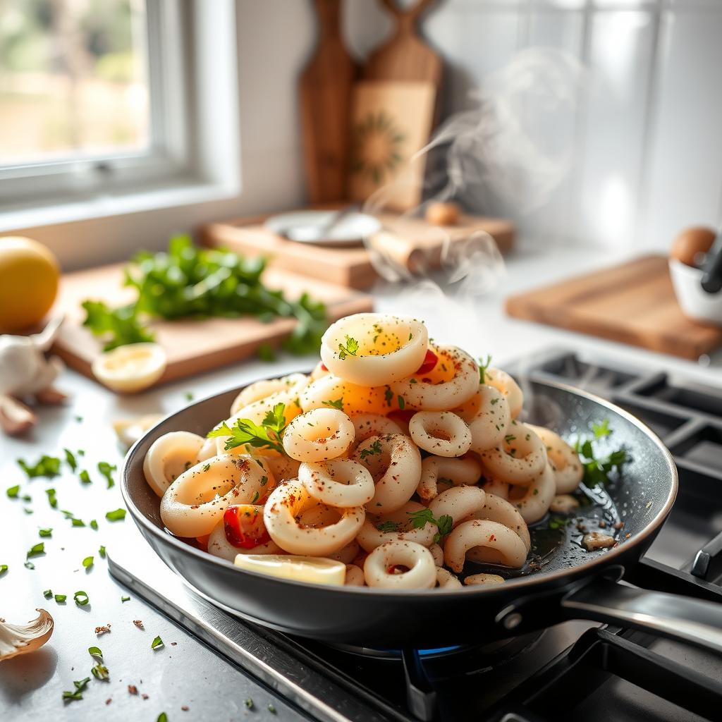 Calamari Steak Preparation