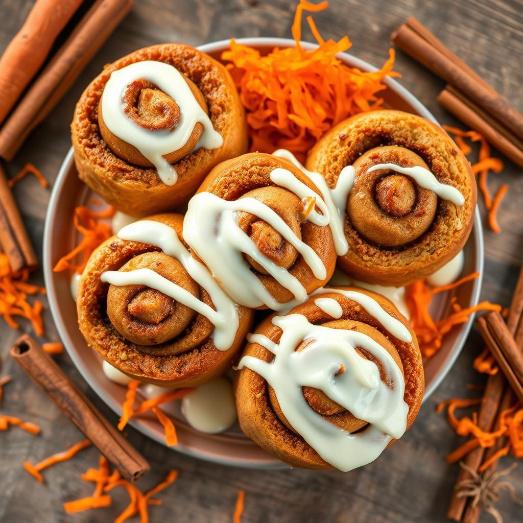 Carrot Cake Cinnamon Rolls Fusion