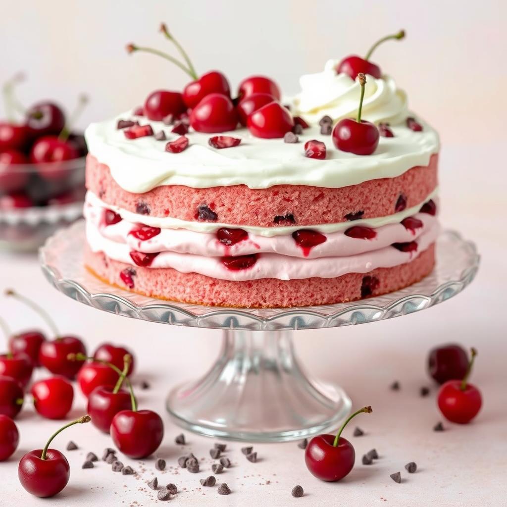 Cherry Chip Cake Classic Dessert