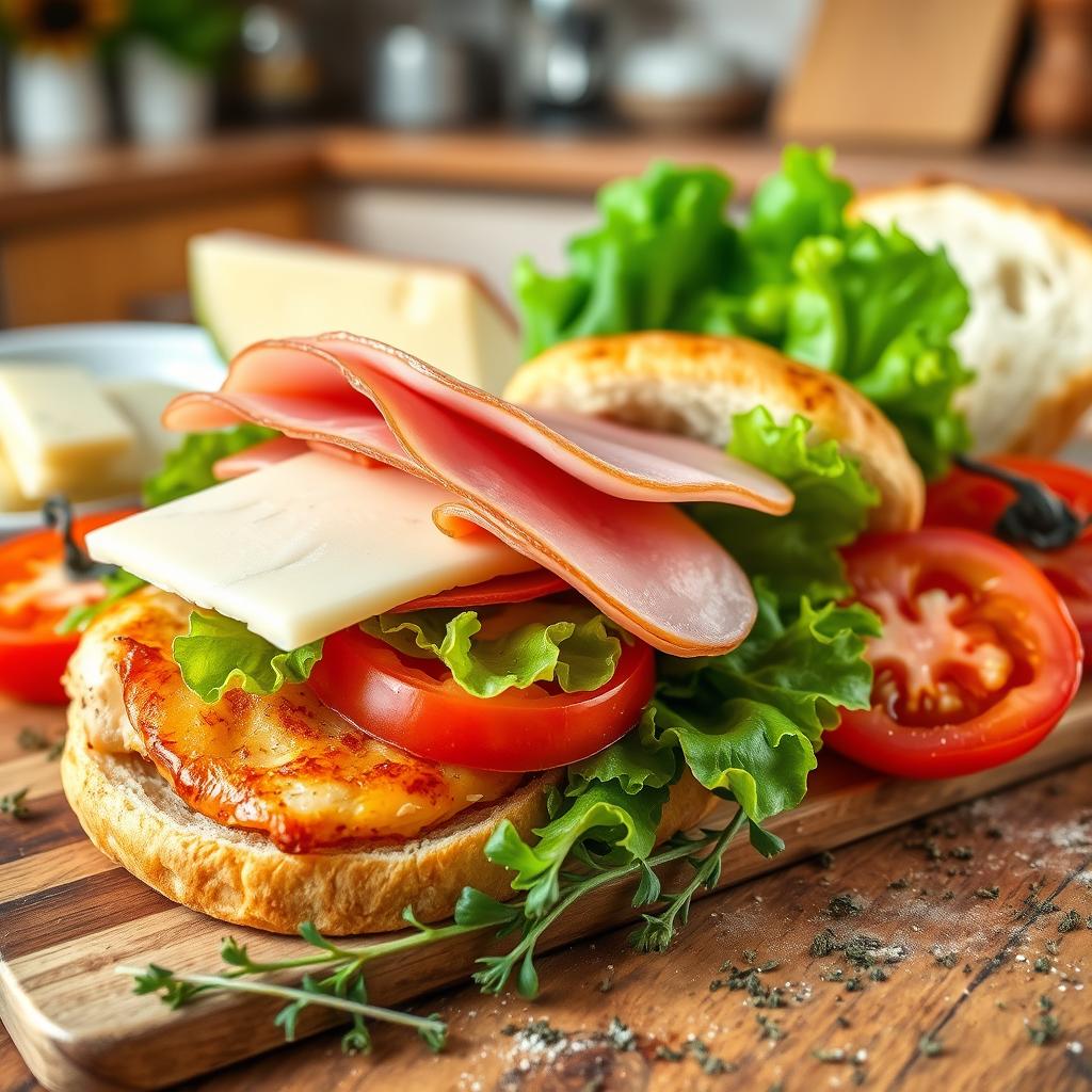 Chicken Cordon Bleu Sandwich Ingredients