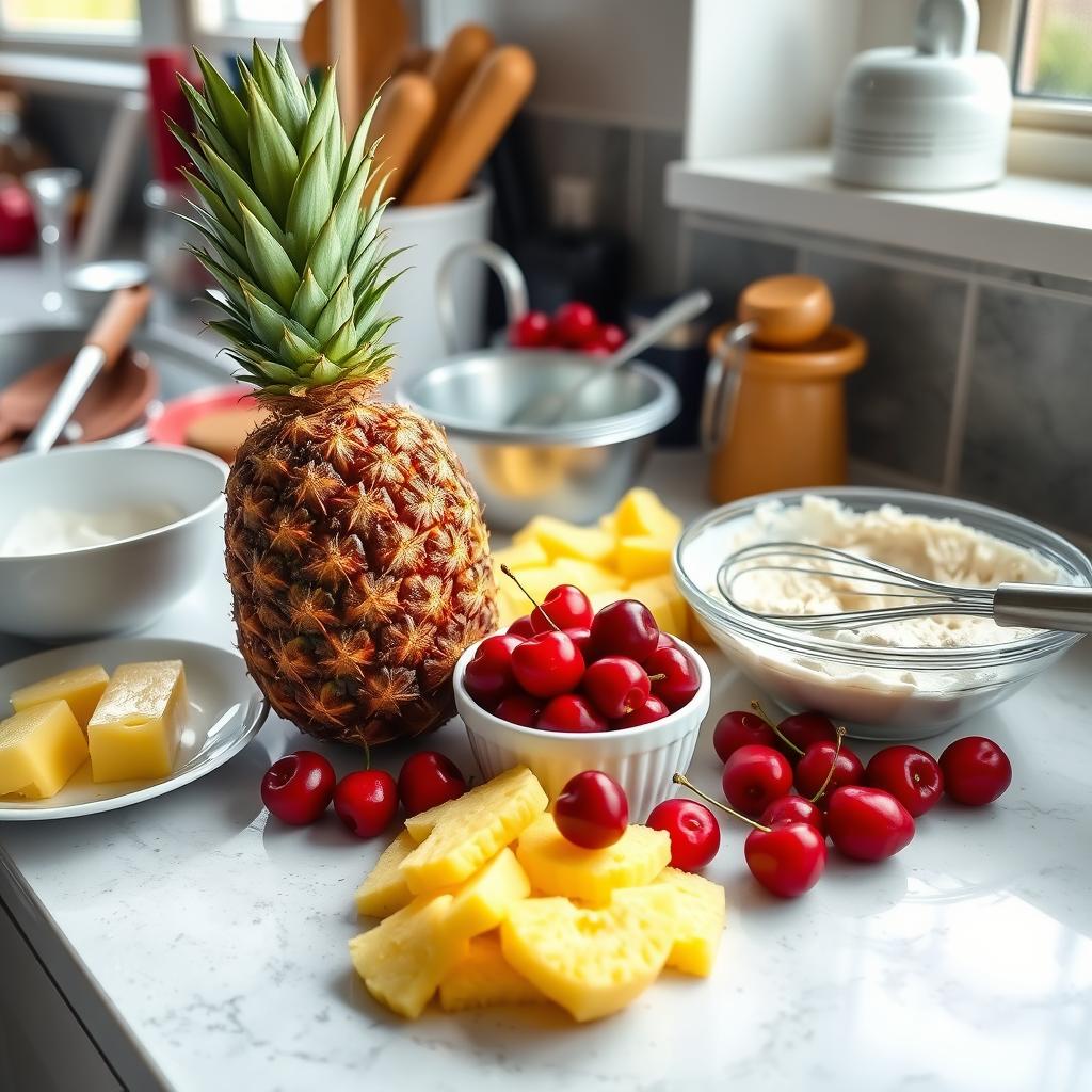 Dump Cake with Fruit Preparation