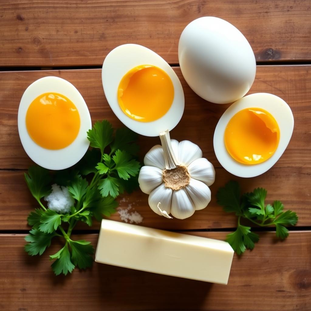 Garlic Butter Eggs Ingredients