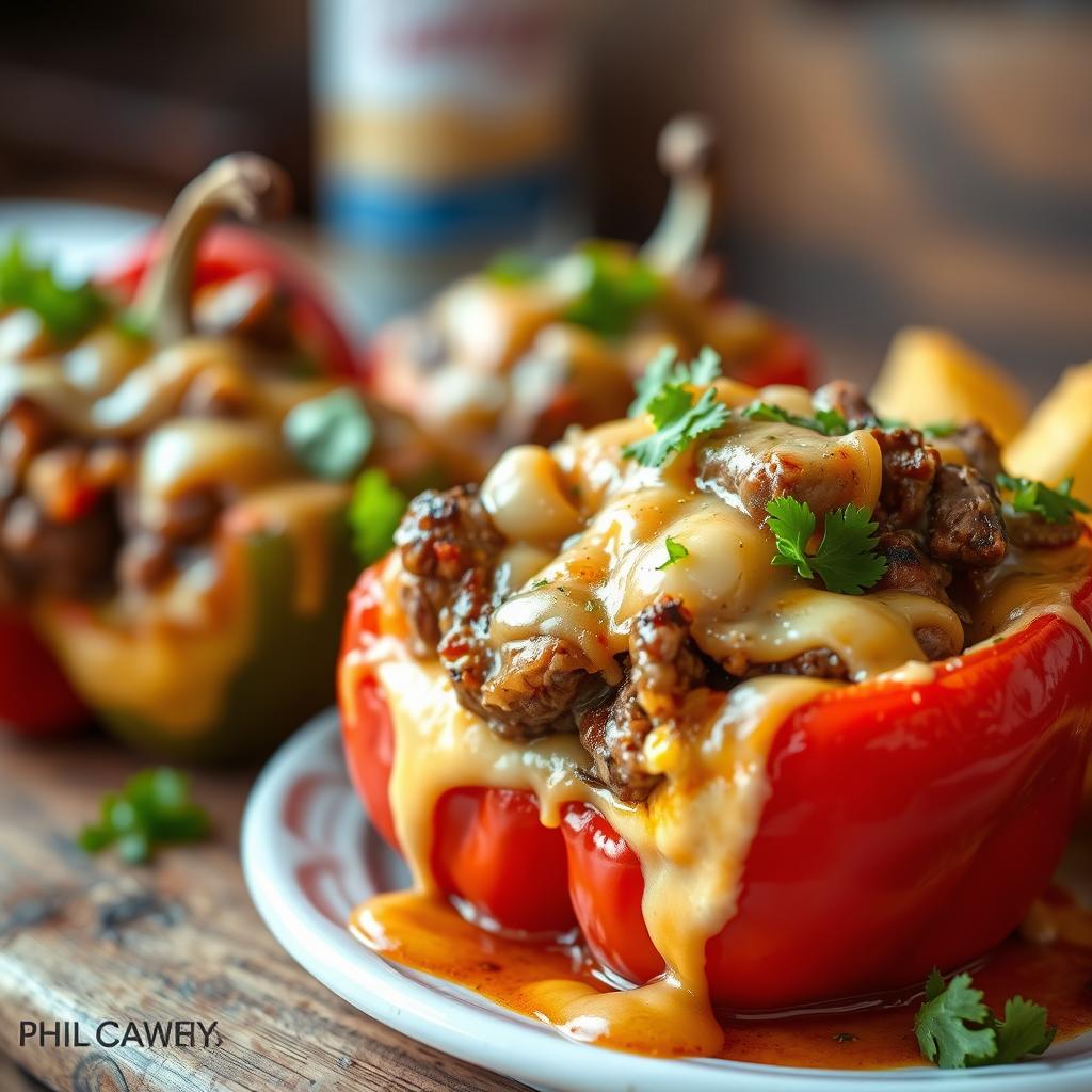 Philly Cheesesteak Stuffed Peppers