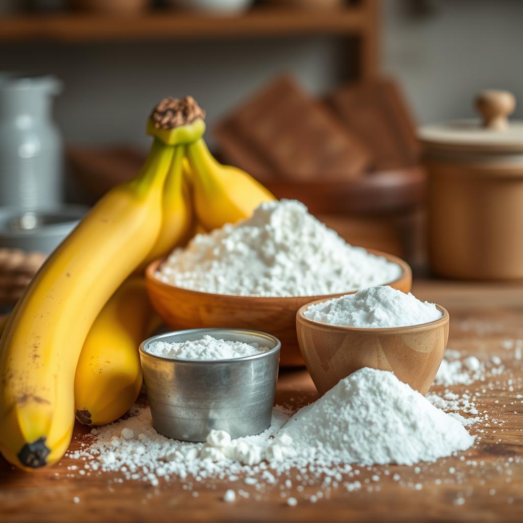 Ripe Banana Ingredients for Banana Bread