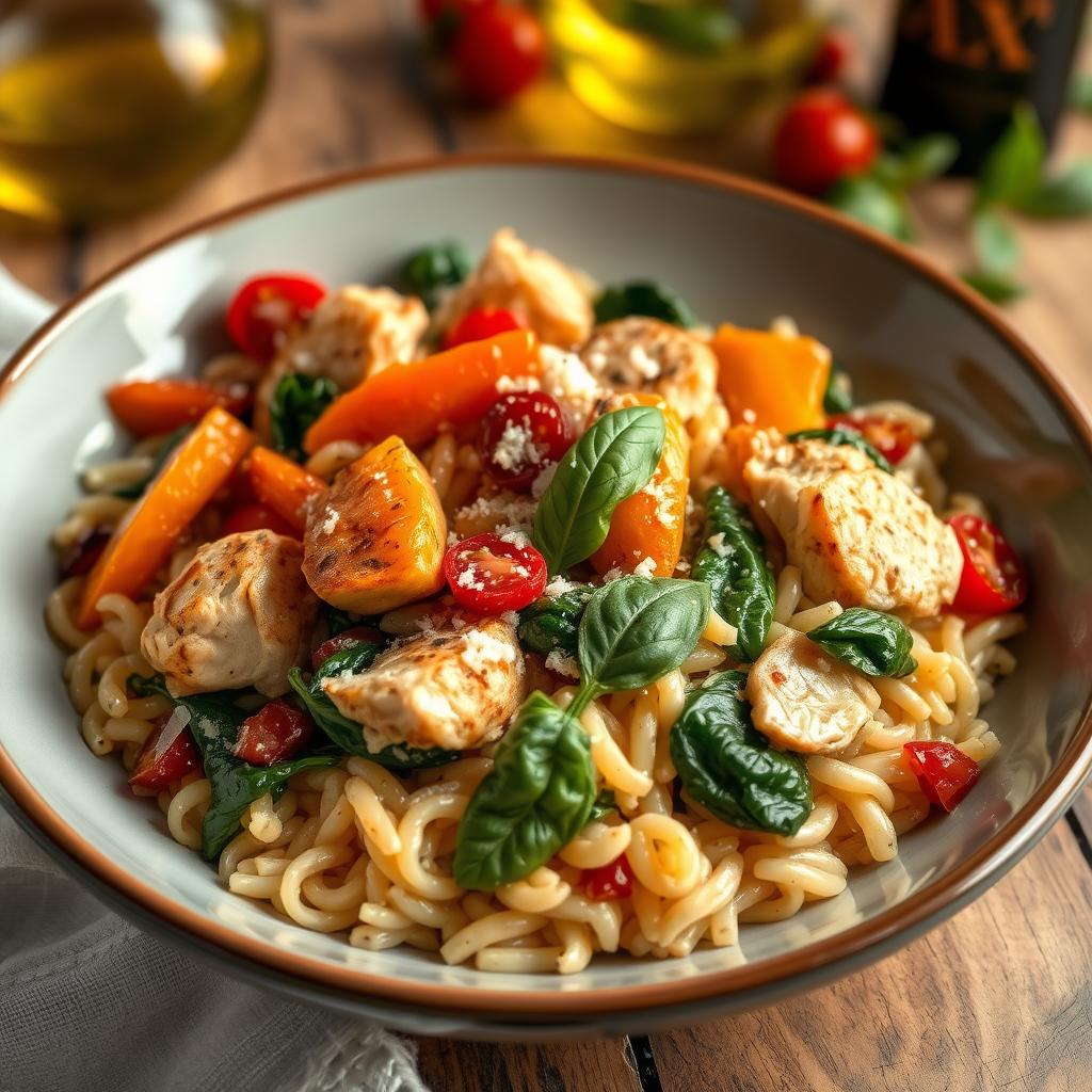 Tuscan Chicken Orzo Dish