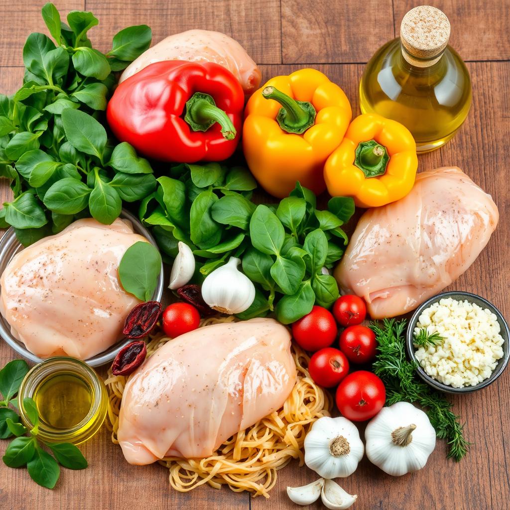 Tuscan Chicken Orzo Ingredients