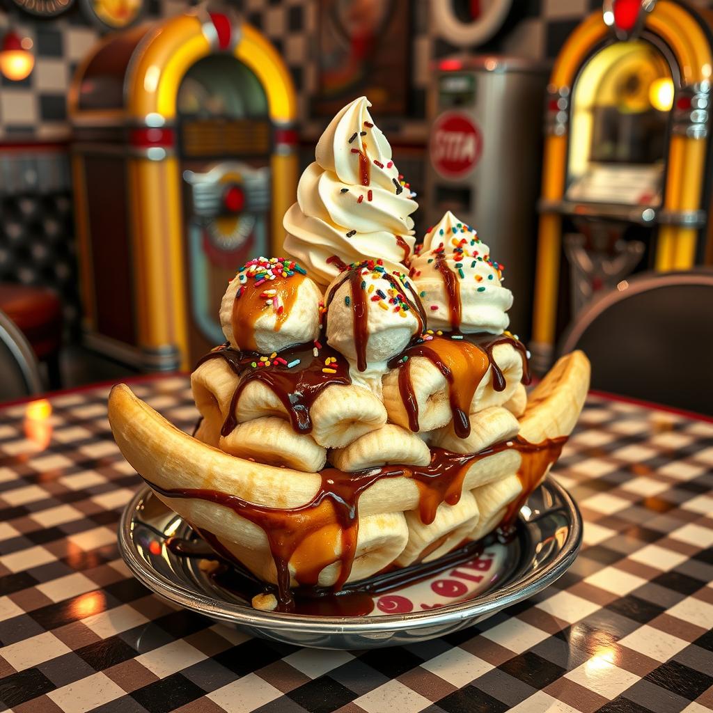 Vintage Banana Split Dessert History