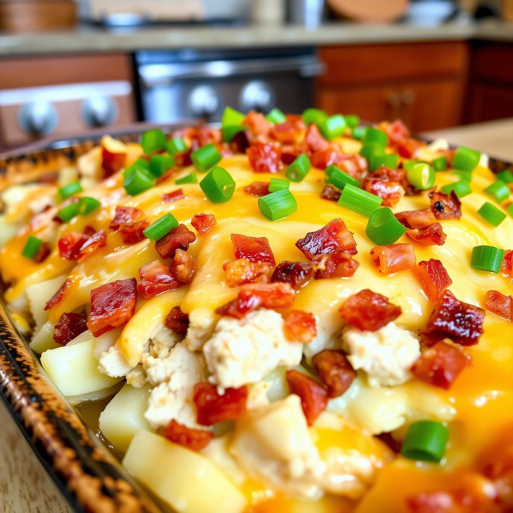 chicken bacon ranch potato bake