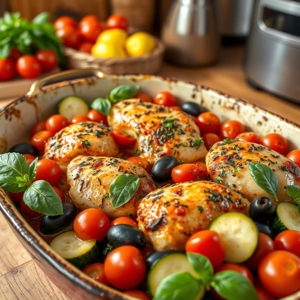 dump and bake tuscan chicken