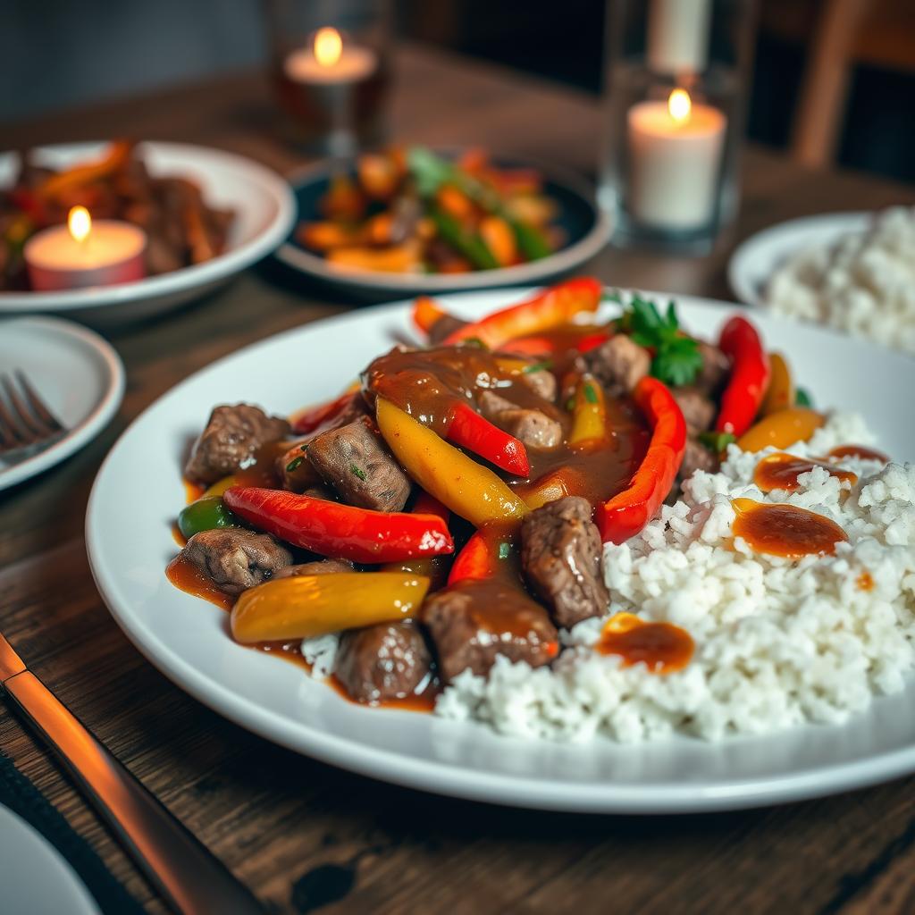 recipe for pepper steak and gravy