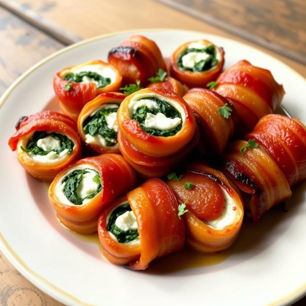 stuffed chicken fillets wrapped in bacon