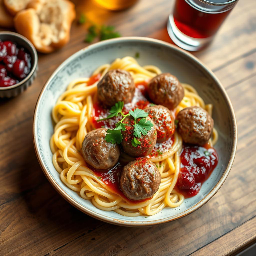 swedish meatballs and pasta